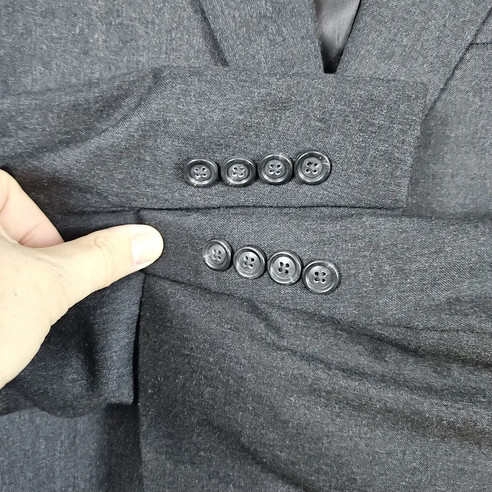Jos A Bank Men's Charcoal Blazer Size 40R Wool & Cashmere Single Breasted Vented